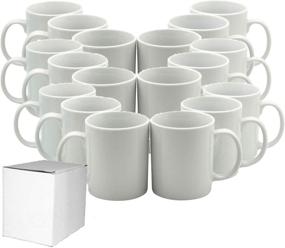 img 4 attached to ☕ Case of 36 Ceramic Coffee Mugs, 11 oz, Sublimation Blank