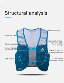 img 3 attached to 🏃 AONIJIE Lovtour Hydration Race Vest: Lightweight Pack with 2.5L Capacity, 2 Soft Water Bottles & Bladder - Ideal for Marathoners, Runners, Cyclists, Hikers, Campers, and Bikers