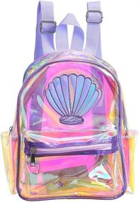 img 4 attached to 🎒 Jascaela Transparent Holographic Backpack - See-Through Backpacks