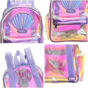 img 2 attached to 🎒 Jascaela Transparent Holographic Backpack - See-Through Backpacks