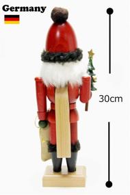 img 1 attached to 🎅 German Erzgebirge Nutcracker Santa Claus - 30.0 cm / 12 inches - Authentic Christian Ulbricht German Christmas Nutcrackers