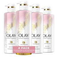 освежающий гель для душа olay: гиалуроновая кислота и витамин b3 для очищения и питания - упаковка из 4 штук, 17.9 унций логотип