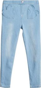 img 1 attached to 👖 Nanette Lepore Girls' Jeggings - Pack of 2 Super Stretch Denim Leggings Jeans (Big Girl)