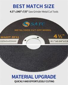 img 2 attached to 🔪 SATC 50 PCS Cut Off Wheel 4.5"x.040"x7/8" Ultra Thin Cutting Disc for Metal & Stainless Steel