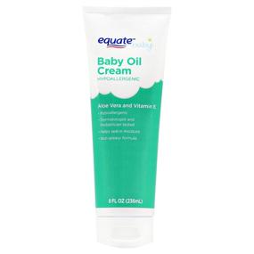 img 2 attached to 🧴 Equate Baby Oil Cream with Aloe and Vitamin E - Pack of 4, 8 oz