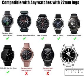 img 3 attached to Магнитные ремешки Mosstek, совместимые с Samsung Galaxy Watch 3 45 мм/Samsung Galaxy Watch 46 мм/Gear S3 Frontier/Gear S3 Classic