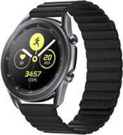 магнитные ремешки mosstek, совместимые с samsung galaxy watch 3 45 мм/samsung galaxy watch 46 мм/gear s3 frontier/gear s3 classic логотип