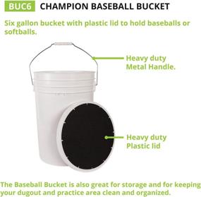 img 3 attached to Champion Sports BUC6 Baseball Bucket