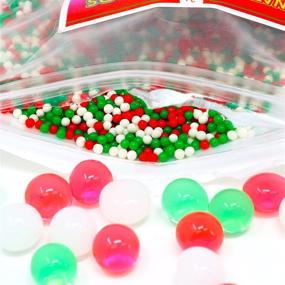img 2 attached to Floral Christmas Pearl Water Beads by Big Mo's Toys - Red, Green, and White Gel Balls for Vase or Candle Centerpiece Fillers