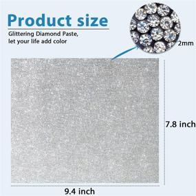 img 2 attached to 🚗 12000-Piece DIY Car Decoration Sticker Set: Bling Bling Crystal Rhinestones, Self-Adhesive Glitter Gem Stickers for Car and Present Decoration, 9.4 x 7.9 Inch (Clear)