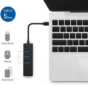 img 1 attached to ⚡ Cable Matters 3-Port USB C Hub with Ethernet – Thunderbolt 4/USB4/Thunderbolt 3 Compatible Hub for MacBook Pro, Dell XPS 13/15, HP Spectre, Surface Pro, and More