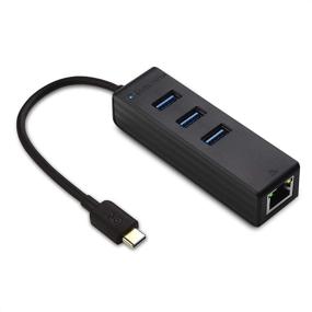 img 4 attached to ⚡ Cable Matters 3-Port USB C Hub with Ethernet – Thunderbolt 4/USB4/Thunderbolt 3 Compatible Hub for MacBook Pro, Dell XPS 13/15, HP Spectre, Surface Pro, and More