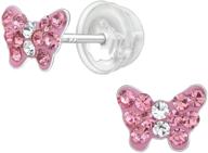 aube jewelry гипоаллергенные серьги-гвоздики sterling butterfly логотип