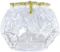 👖 glass clear large pvc & eva pull-on locking plastic pants by haian logo