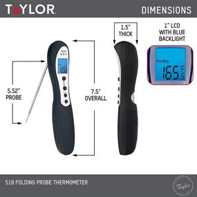 img 3 attached to 🌡️ Taylor Precision Products Instant Read Digital Meat Thermometer with Preset Settings and Light Alert for BBQ Cooking in the Kitchen