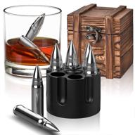 🎁 men's holiday gifts, stocking stuffers for dad: unique anniversary birthday gift idea for him, husband, boyfriend - whiskey stones, grandpa, brother - women, man cave presents, cool gadgets & stuff - bourbon logo