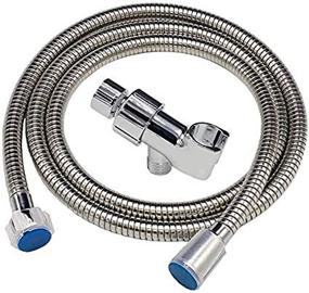 img 2 attached to Stainless Steel Handheld Shower Hose Set with Adjustable Bracket - 69-Inch (Hose and Holder Included)