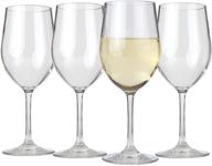 lily's home unbreakable chardonnay wine glasses: shatterproof tritan plastic, ideal for indoor/outdoor use - set of 4 (12oz) логотип