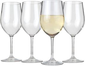 img 2 attached to Lily's Home Unbreakable Chardonnay Wine Glasses: Shatterproof Tritan Plastic, Ideal for Indoor/Outdoor Use - Set of 4 (12oz)