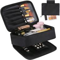 👜 2-in-1 dimj makeup bag and jewelry bag: travel makeup bag organizer with compartments, portable waterproof storage case for cosmetics, brushes, necklaces, earrings, bracelets, and toiletries logo