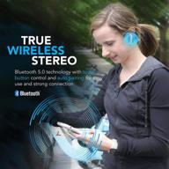 наушники true wireless stereo белого/серого цвета с зарядным кейсом - wireless gear bluetooth 5.0 логотип