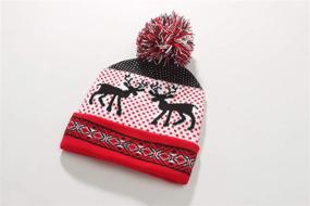 img 2 attached to SSLR Holiday Knitted Christmas 2PCS Red Outdoor Recreation and Hiking & Outdoor Recreation Clothing