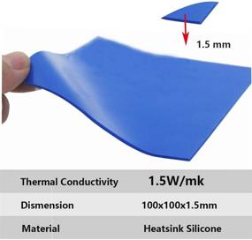 img 3 attached to 🔥 Wathai Blue Thermal Conductive Silicone Pad - 100x100mm, 1.5mm Thickness - for CPU GPU IC PS3 PS2 Xbox Heatsink Cooling