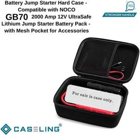 img 4 attached to 🔋 Premium Hard Case for GB70 2000 Amp 12V Lithium Jump Starter Battery Pack - Includes Mesh Pocket for Accessories