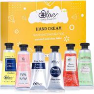 ultimate hand cream set for women | moisturizing lotion gifts for christmas | shea butter enriched with 6 plant fragrances | repair dry, cracked hands logo