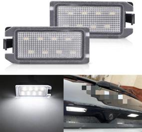 img 4 attached to NSLUMO LED License Plate Light Assembly for 2014-2020 J-eep Grand Cherokee 🚗 WK2 Compass Patriot, 6000K Xenon White, OEM Replacement, 8-SMD Error Free LED Tag Lights