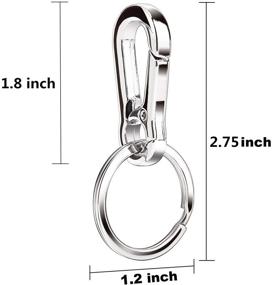 img 3 attached to 🔑 KINGFOREST 5PCS Metal Carabiner Keychain Key Clip Keyring Key Chain Organizer for Car Key Finder