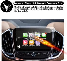 img 1 attached to 🔆 RUIYA Malibu 8-Inch Trapezoid / 7-Inch Car Navigation Protective Film: Clear TEMPERED GLASS HD for 2016-2018 Chevy Malibu 8-Inch - Eye Protection Guaranteed