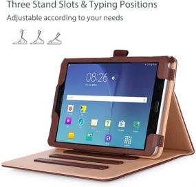 img 1 attached to 📱 ProCase Galaxy Tab A 8.0 Case 2017 Old Model T380 T385 - Premium Stand Folio Cover in Brown for 8.0 inch Galaxy Tab A Tablet 2017 T380 T385