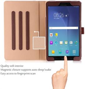 img 2 attached to 📱 ProCase Galaxy Tab A 8.0 Case 2017 Old Model T380 T385 - Premium Stand Folio Cover in Brown for 8.0 inch Galaxy Tab A Tablet 2017 T380 T385