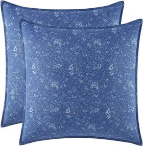 img 2 attached to 🛏️ Laura Ashley Home Elise Collection: Ultra Soft Comforter Set - Stylish Design, All Season Luxury Bedding, Blue, Full/Queen
