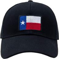 🧢 texas lag patch baseball cap - black trucker mesh snapback hat by geanbaye logo