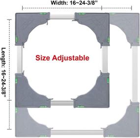 img 3 attached to 🔧 Adjustable Appliance Dolly with 4 Locking Wheels - WBD WEIBIDA Small Furniture Mover Dollies for Washing Machine, Dryer, Refrigerator, and Mini Fridge Stand - Mobile Roller Base for Efficient Moving Cart