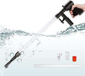 img 4 attached to 🐠 Luxbird Aquarium Gravel Cleaner & Water Changer Kit: New Quick Water Changer with Air-Pressure Button, Long Nozzle, Water Hose Controller Clamp - Ideal for Cleaning Aquarium Gravel, Sand, and Fish Tank Décor