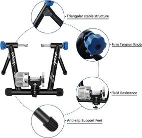 img 3 attached to 🚴 Unisky Indoor Fluid Bike Trainer Stand with Noise Reduction Wheel & Steel Frame, Stationary Bicycle Exercise Training Stand for Indoor Riding