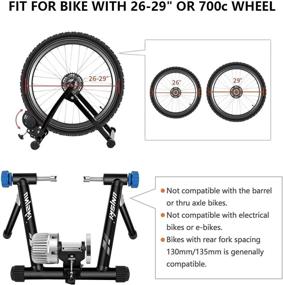 img 2 attached to 🚴 Unisky Indoor Fluid Bike Trainer Stand with Noise Reduction Wheel & Steel Frame, Stationary Bicycle Exercise Training Stand for Indoor Riding