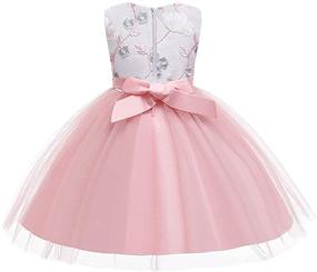 img 3 attached to 👗 Girls Wedding Party Flower Dress: Sequin Lace, Ages 1-12 Years