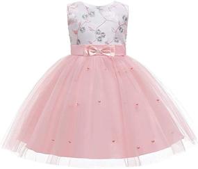 img 4 attached to 👗 Girls Wedding Party Flower Dress: Sequin Lace, Ages 1-12 Years