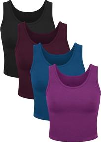 img 4 attached to Pieces Women Basic Sleeveless Sports Women's Clothing