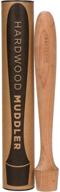 wooden cocktail muddler - 12 inch long bartender gear for home or 🍹 professional bars - crush fruit, press mint & sugar cubes - perfect mojito mint muddler logo