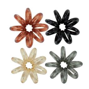 img 1 attached to 💁 8-Piece Brunette Spiral Hair Ties: Kitsch Mini Coils for Phones and Hair