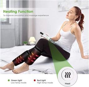 img 1 attached to 🦵 Leg Massage Therapy System: Heat, Air & Handheld Control for Relaxing Muscles in Legs, Thighs, Calves, Arms, Feet - Ideal for Home & Office Use