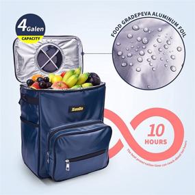 img 2 attached to XunDa Car Trash Can - PU Leather Waterproof and Leak-Proof Trash Can with Lid, 4-Gallon Insulation Bag, Removable Waterproof Trash Bag, Multifunctional Storage Bag