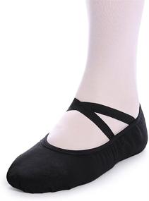 img 3 attached to Ultimate Comfort and Flexibility: Bezioner Girls Canvas Ballet Shoes for Kids and Women - Perfect for Dancing and Yoga