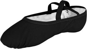 img 4 attached to Ultimate Comfort and Flexibility: Bezioner Girls Canvas Ballet Shoes for Kids and Women - Perfect for Dancing and Yoga