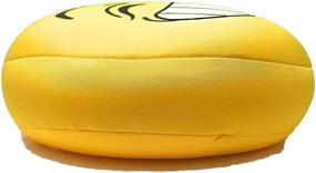 img 3 attached to 😊 Cute Squishy Face Yellow Microbead Pillow - Tache Have a Nice Day - Round Decorative Woopy Smiley Crazy Emoji Throw Lounge Toss Fight Cushion: Plush and Playful Sleep Companion